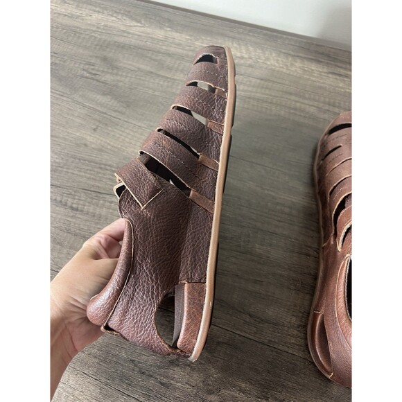 Olukai Mohalu Fisherman Brown Leather Closed-Toe Sandals Sz 12 main image 10